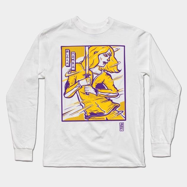 Black Mamba Long Sleeve T-Shirt by jomapi